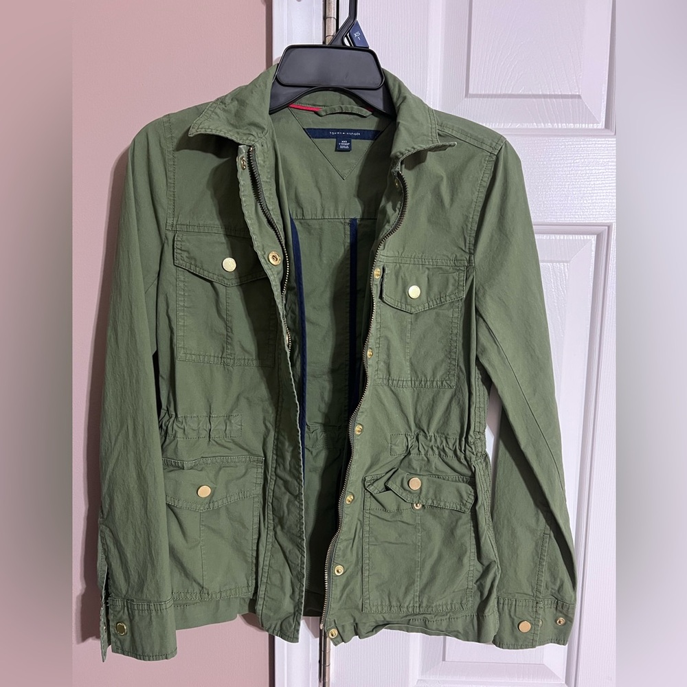 Tommy Hilfiger Olive Green Military Jacket